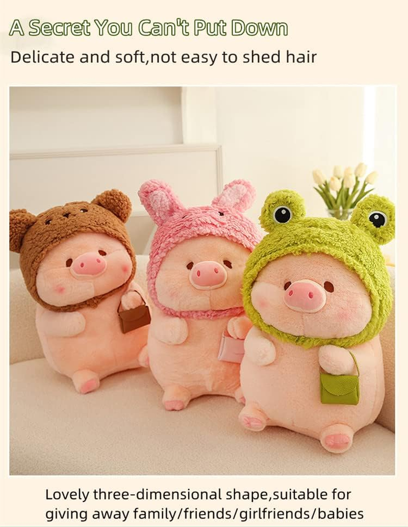 SHIZLIN 15.7 Inch Plush Pillow - Delicate and Lovely Pig Stuffed Animal Simulation Doll Toy for Family, Friends, Girlfriends and Kids image number 2