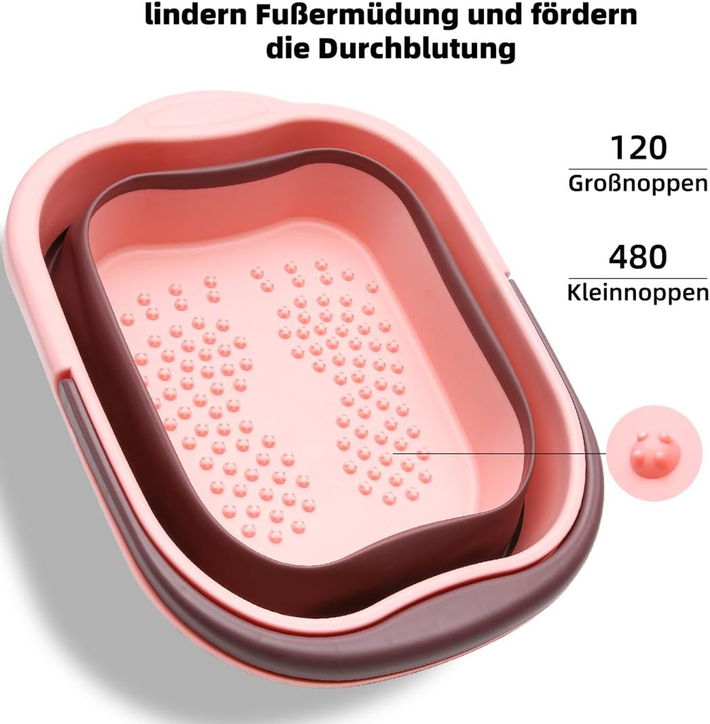 Foot Bath Bucket - 15L Pedicure Foot Bucket Feet Soaking Tub | Foldable Foot Spa Bucket Portable Large Space Foot Soak with Handle, Foot Tub for Outdoor Laundry Travel Hoffti