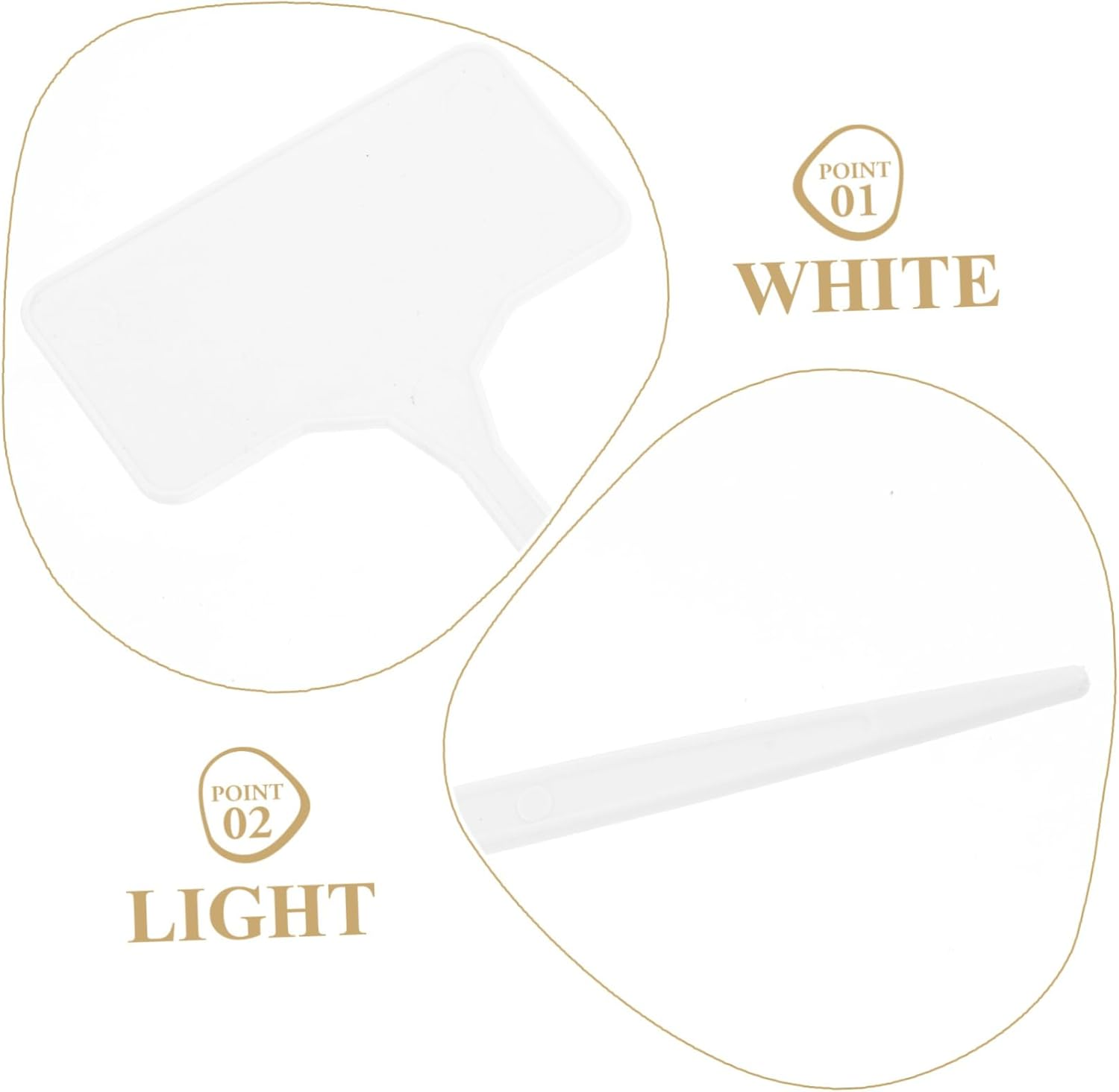 ROMISBABA 50Pcs Plant Markers Shaped Garden Labels for Use Easy to Write for Home Gardening Plant Supplies image number 4