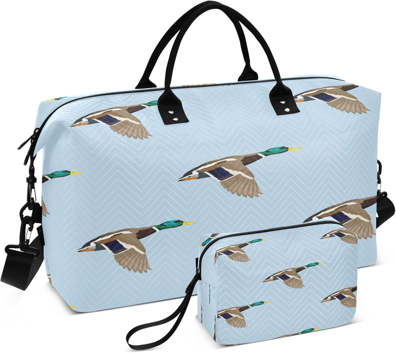 Duffel Bags Workout Bag Weekend Bag with Adjustable Strap for Trekking Multifunctional Bird Duck, Multi, One Size, Modern/Fitted, Multi, One Size, Modern/Fitted image number 2