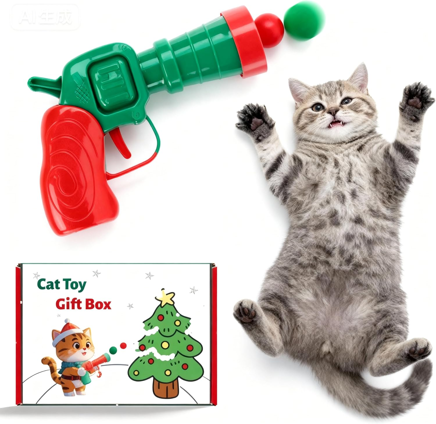 Cat Interactive Balls Launcher for Hours of Irresistible Fun, Brings Joy & Triggers Happy Purrs, Automatic Motion & 30 Plush Balls for a Thrilled, Playful Kitty image number 1