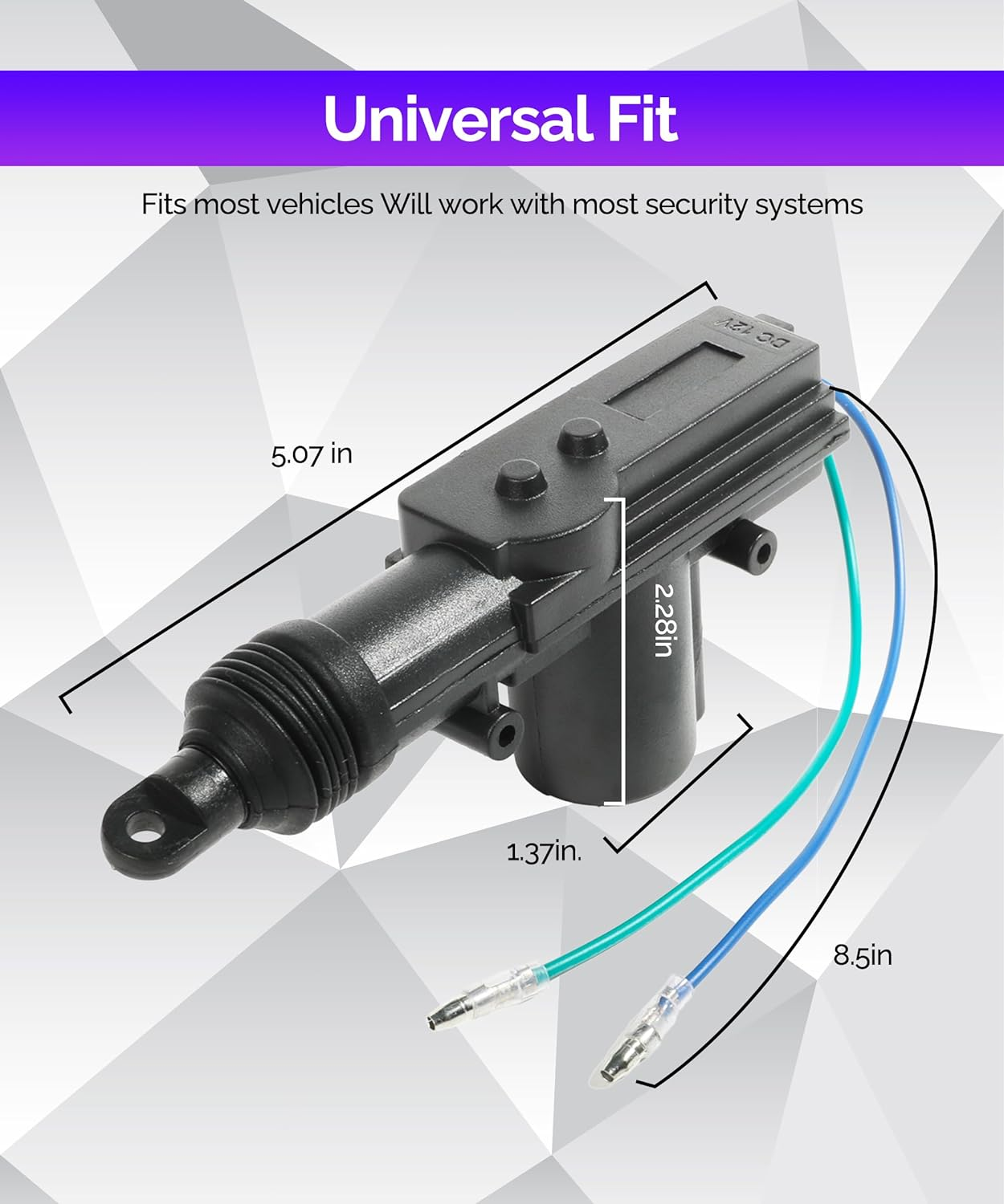 RACOONA 4 Pack Door Lock Actuator,Universal Car Keyless Entry System Kit,Car Accessories Universal Heavy Duty High Power Door Lock Actuator,Power Central Locking System,Works with Most Vehicles image number 2