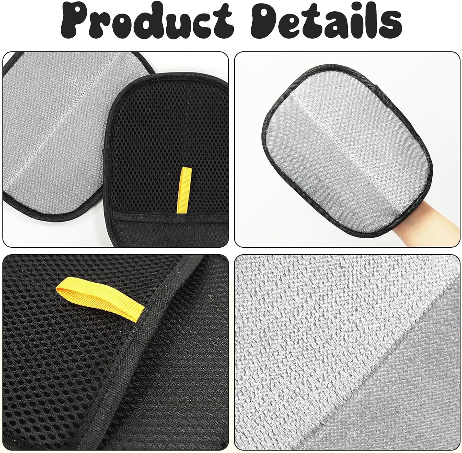 WANTUSHUI Pack of 2 Generic Fur Magnetic Gloves, Fur Magnet Fur Wonder Brush, Glove Pet Hair Removal, Pet Gloves, Cat Hair Remover Glove, Cat Hair Glove image number 4