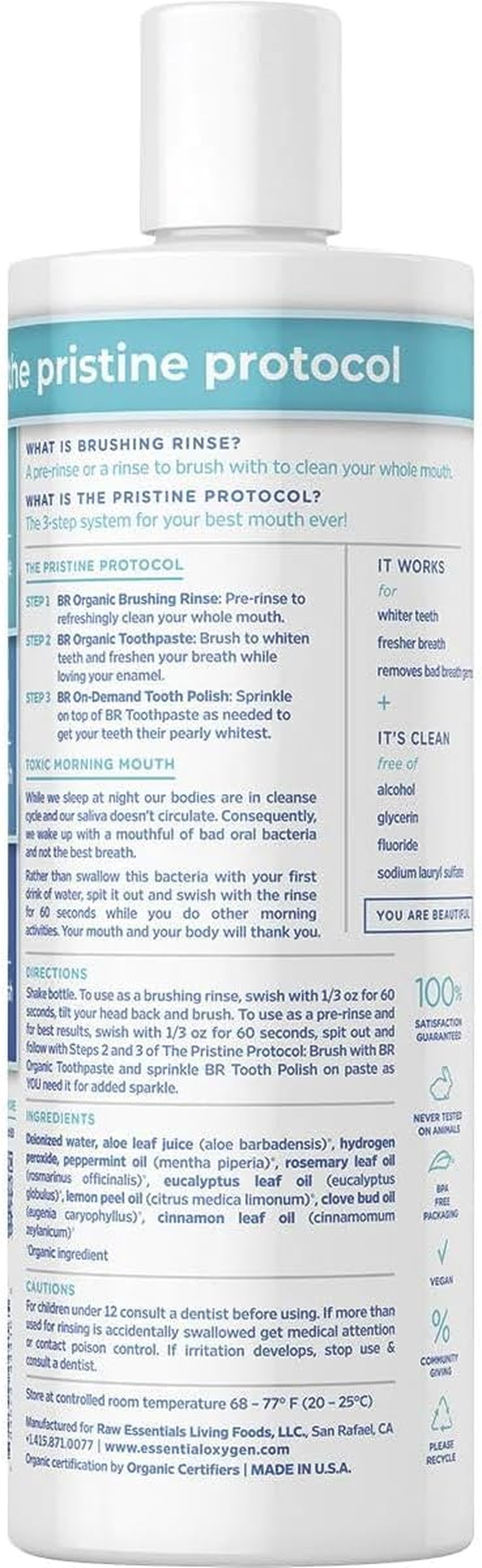 Toothpaste/Mouthwash Brushing Rinse (Peppermint) - 473Ml