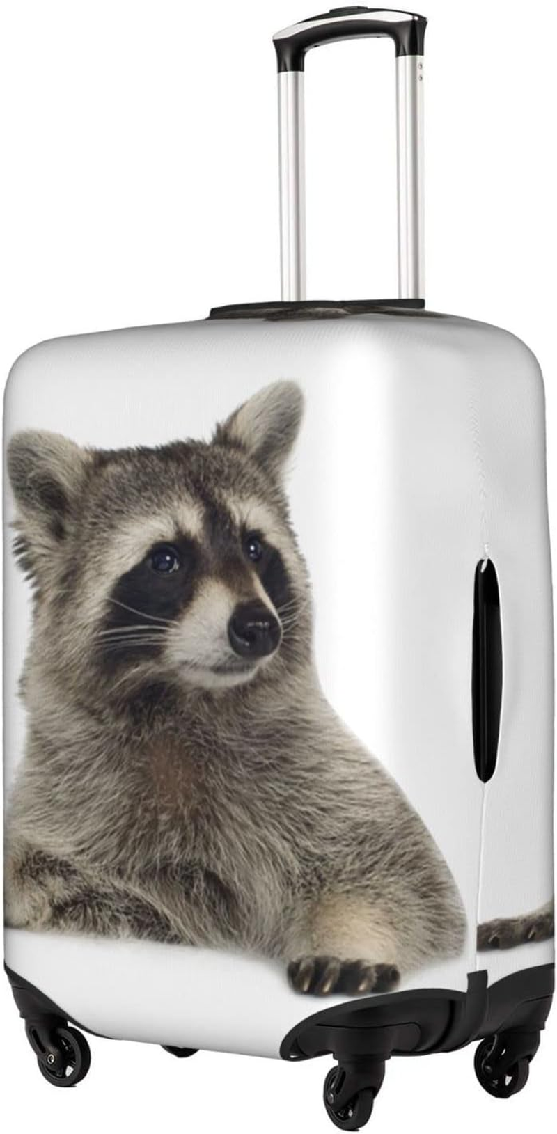 Obabo Serene Coastal Travel Luggage Cover,Washable Suitcase Cover Protector Anti-Scratch Suitcase Cover Fits 18-32 In, Hairy Raccoon, S