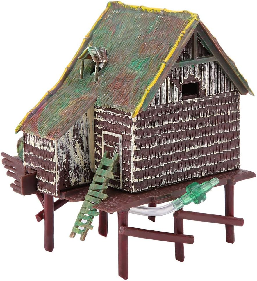 Aquarium Windmill, Aquarium Big Water Wheel Landscaping Rotatable Waterwheel Windmill Aquarium Make Air Bubble Ornament with a Water Truck for Fish Tank Aerating(L) image number 5