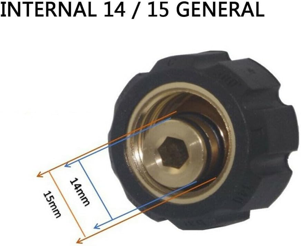 Heavy Duty 1/4 3/8 Quick Connect Female to M22 14 15 Female Connector Adapter (1/4)