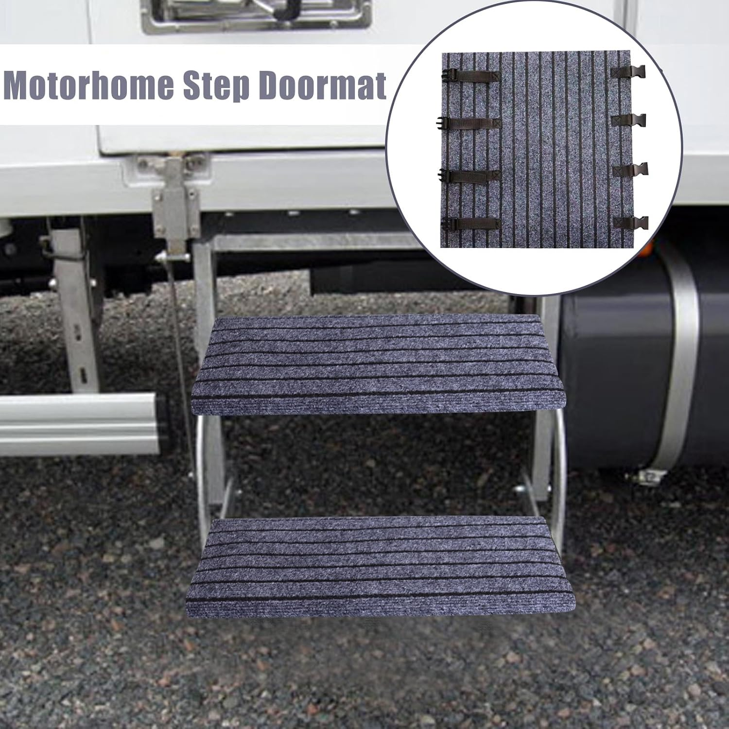 Rv Step Covers | Rv Protective Step Mats - Non-Slip, Heavy Duty Replacement Part, Motorhome Accessories for Outdoor Travel Camping image number 5