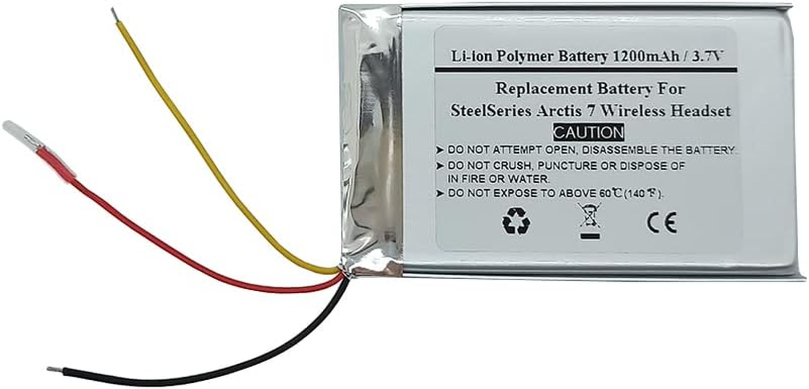 1200Mah 3.7V Replacement Battery Compatible with Steelseries Arctis 7 Wireless Headset, AEC503759