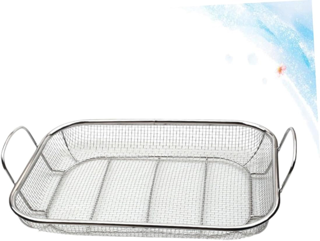 Sosoport Grill Basket Barbecue Basket Stainless Steel Food Tray Strainer Tray for BBQ Portable Handle Design image number 5