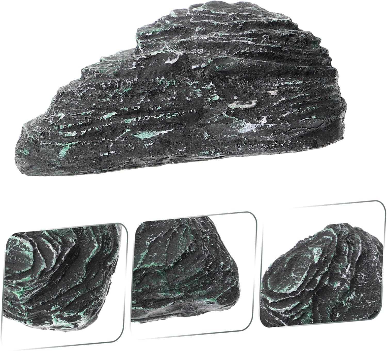 Artificial Stone Ornament for Fish Tank Lightweight Floating Resin Stone Decor for Aquatic Landscapes Realistic Reptile Climbing Accessory Aquarium Decoration image number 4