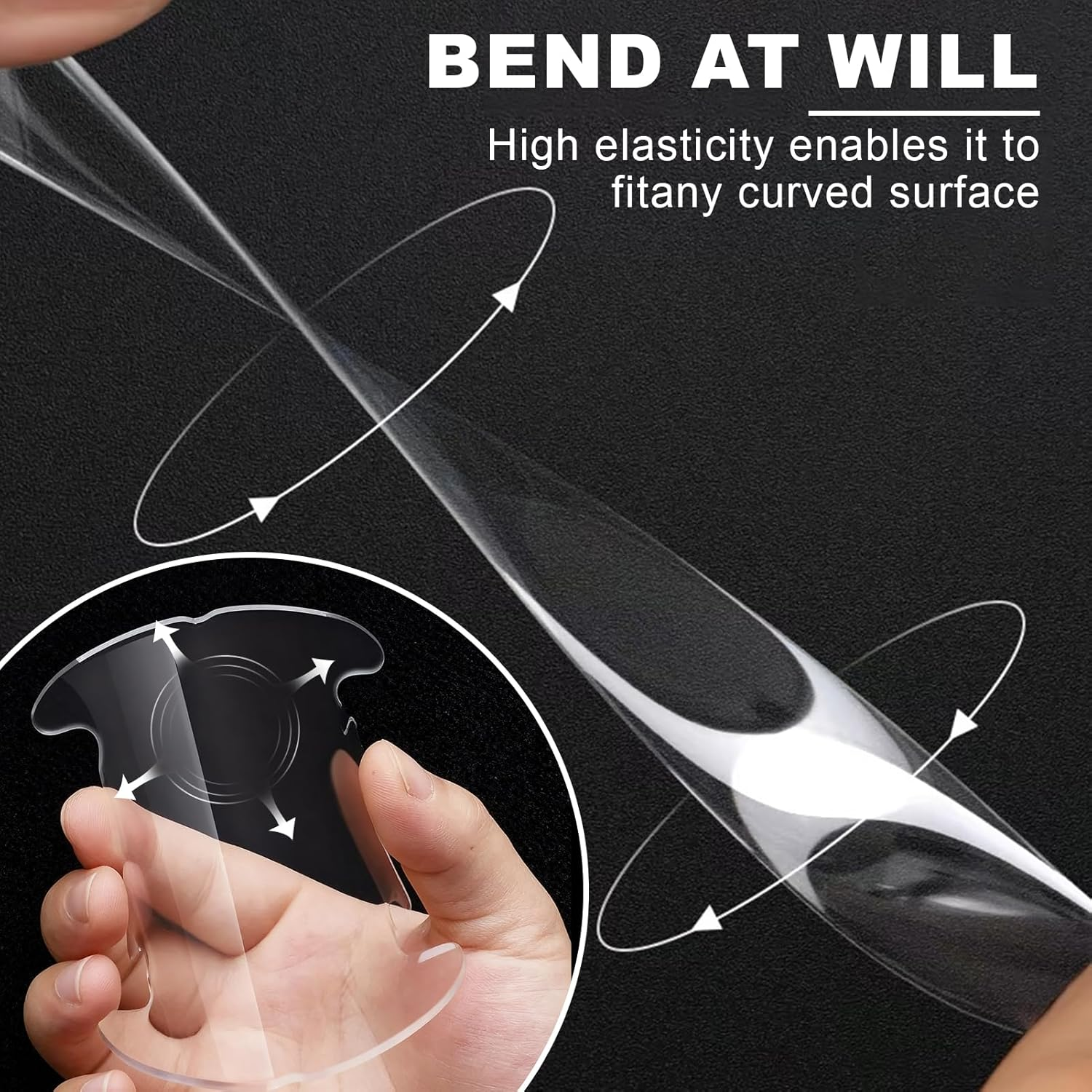 Anti-Scratch Car Door Protectors - 8 Pcs Transparent Handle Edge Guards, Waterproof PVC Car Accessories for Garage Wall & Paint Shield, Uv-Resistant Universal Fit Residue-Free