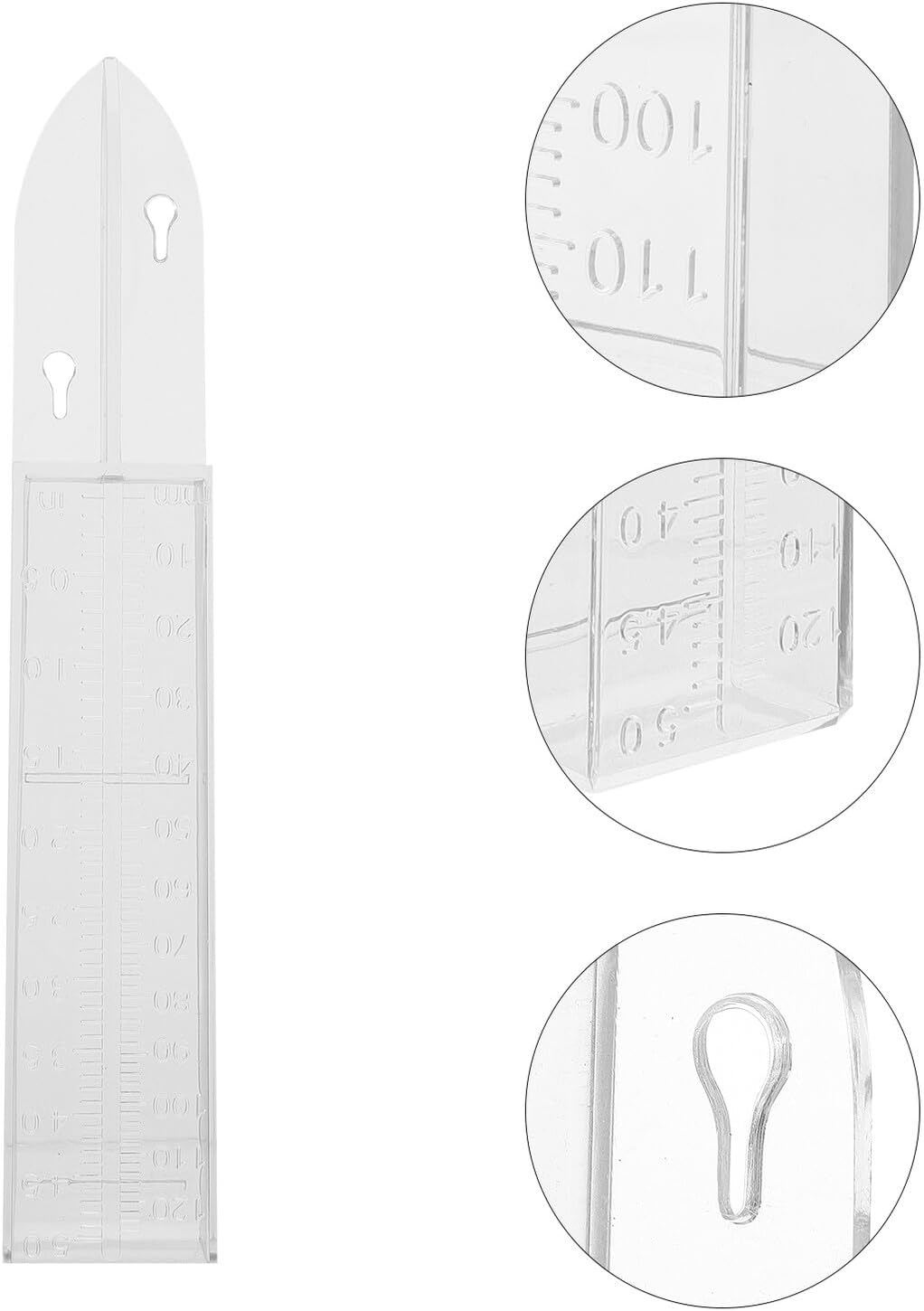 VANZACK Transparent Rain Gauge Device with Graduated Scale for Outdoor Garden Lawn Practical Rain Measuring Container for Accurate Rainwater Collection and Easy Reading image number 3