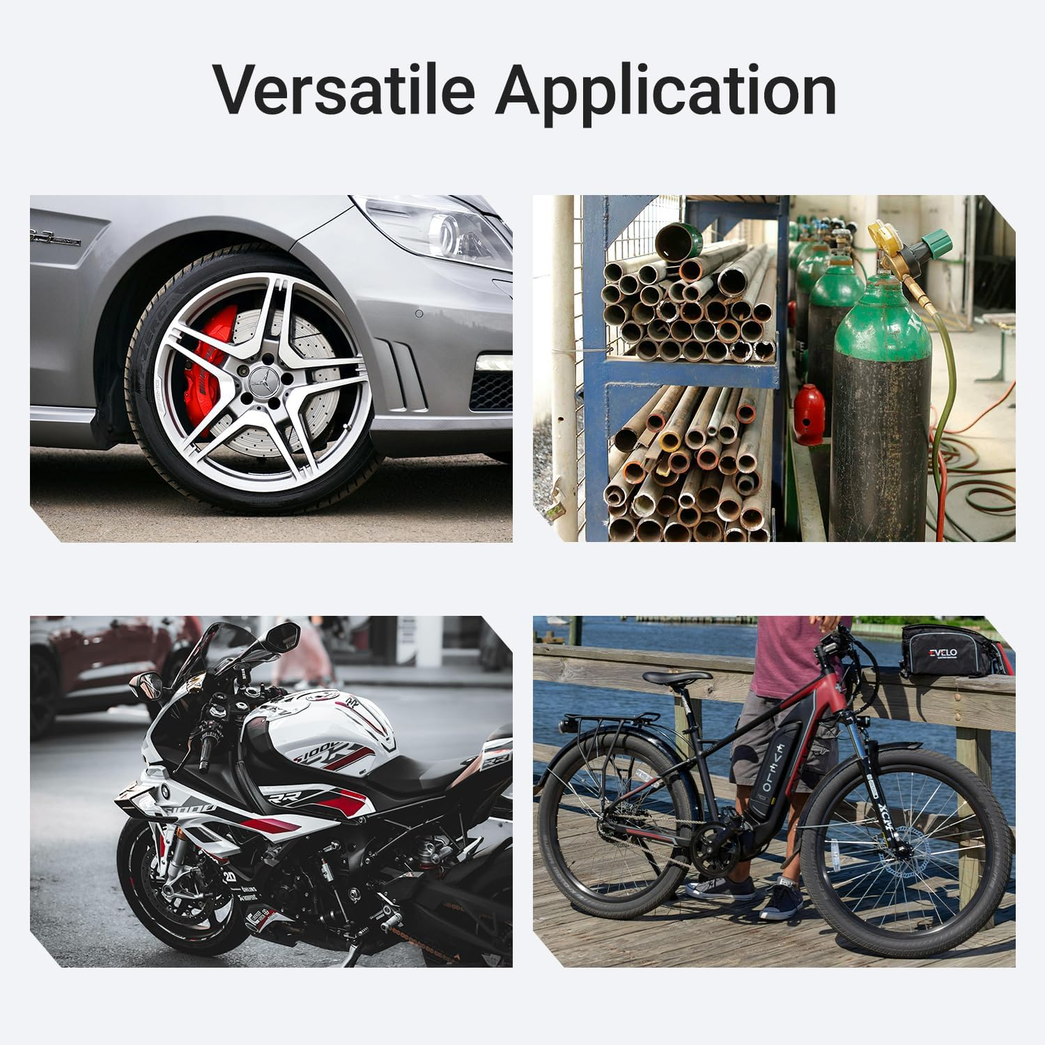 2 Sets Standard Brass Tire Air Inflator Adapter 1/4 NPT (M) for Schrader Valve (M) for Presta Air Chuck Compressor Hose Auto Tyre image number 3