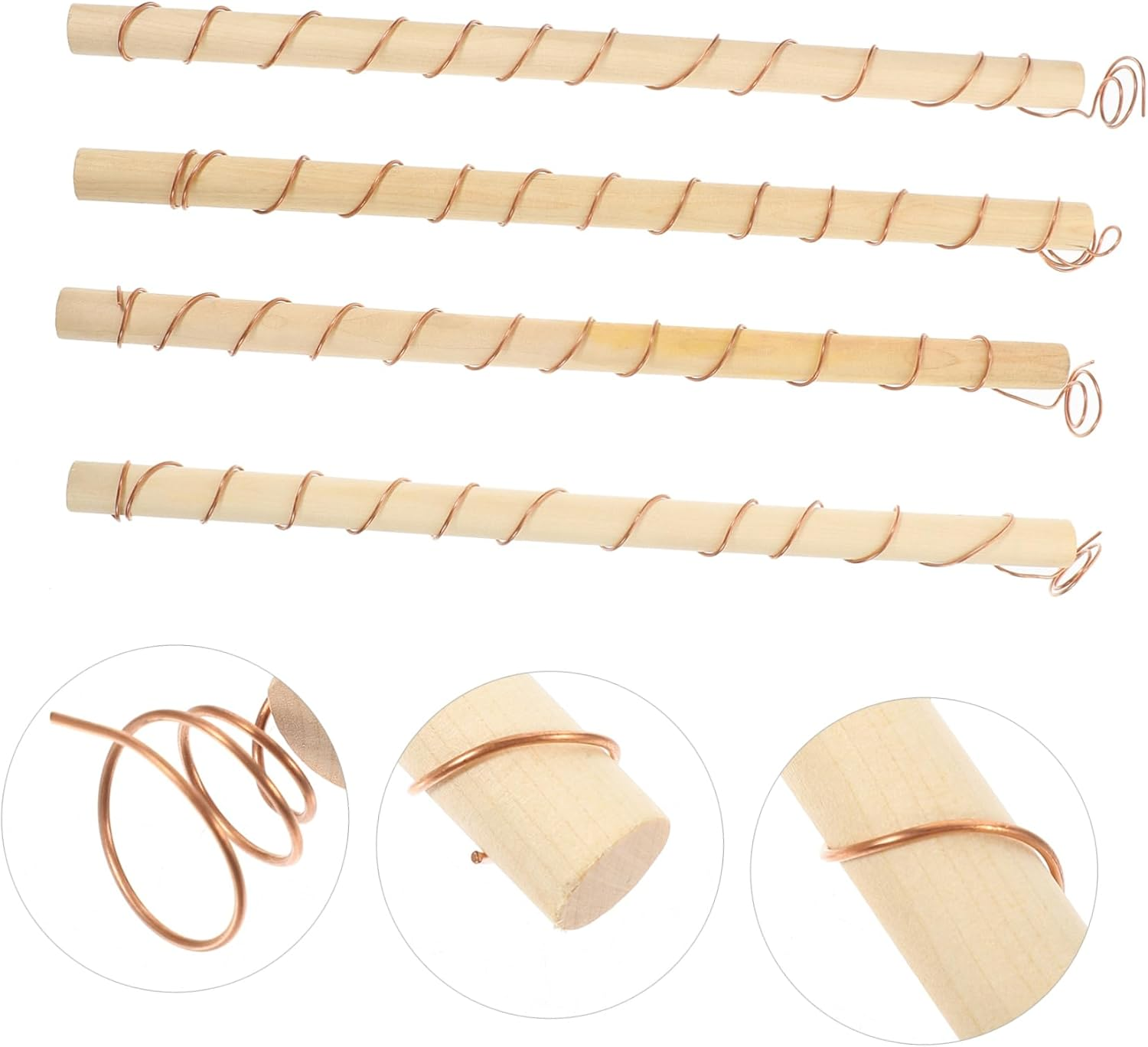 Yardenfun 4Pcs Vegetable Antenna Coils Plant Stake Gardening Coil Antenna for Garden Accessory Optimize Plant Vigor image number 6