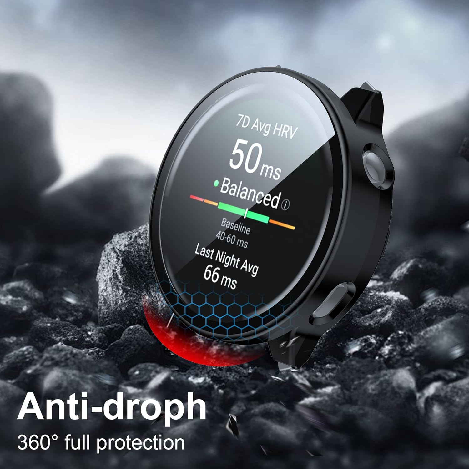 Rojeuinn Pack of 2 Case for Garmin Venu 4 45 Mm Protective Case with Screen Protector, Hard PC 360&deg; All-Round Anti-Scratch anti Dust Ultra Thin Protective Case Black - Black image number 2