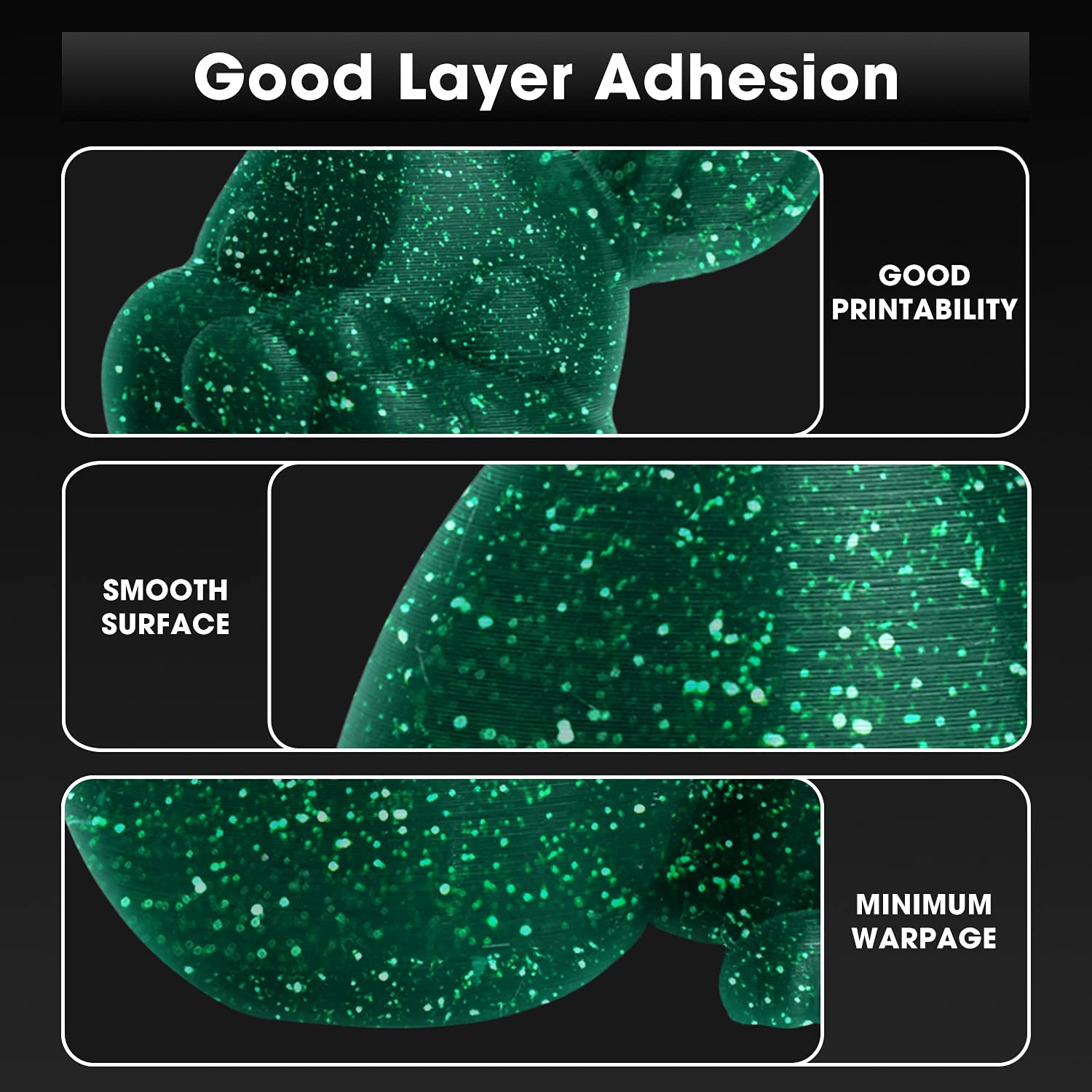 Esun PLA Luminous-Rainbow Estars-Pla Filament 1.75Mm Glow in the Dark Pla 1KG Spool Luminous 3D Printing Filament 1Kg for 3D Printer image number 5