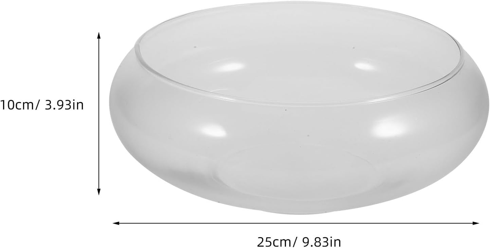 Betta Tank Glass Fish Bowl Flower Glass Vase Bowl Clear Wide Mouth round Vase Terrarium Air Plant Hydroponic Succulent Planter Floral Container Vase for Home Office Wedding L