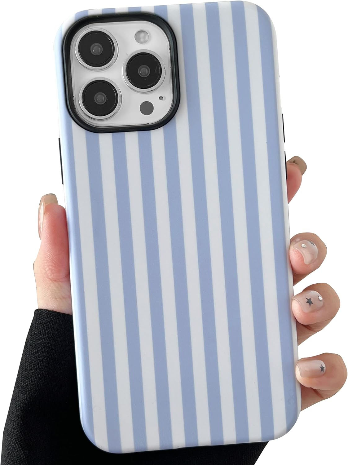 TQLGY for Iphone 17 Case, Cute Striped Phone Case Shockproof Slim Soft TPU and Hard PC Protective Cover for Women Girls, Hot Pink