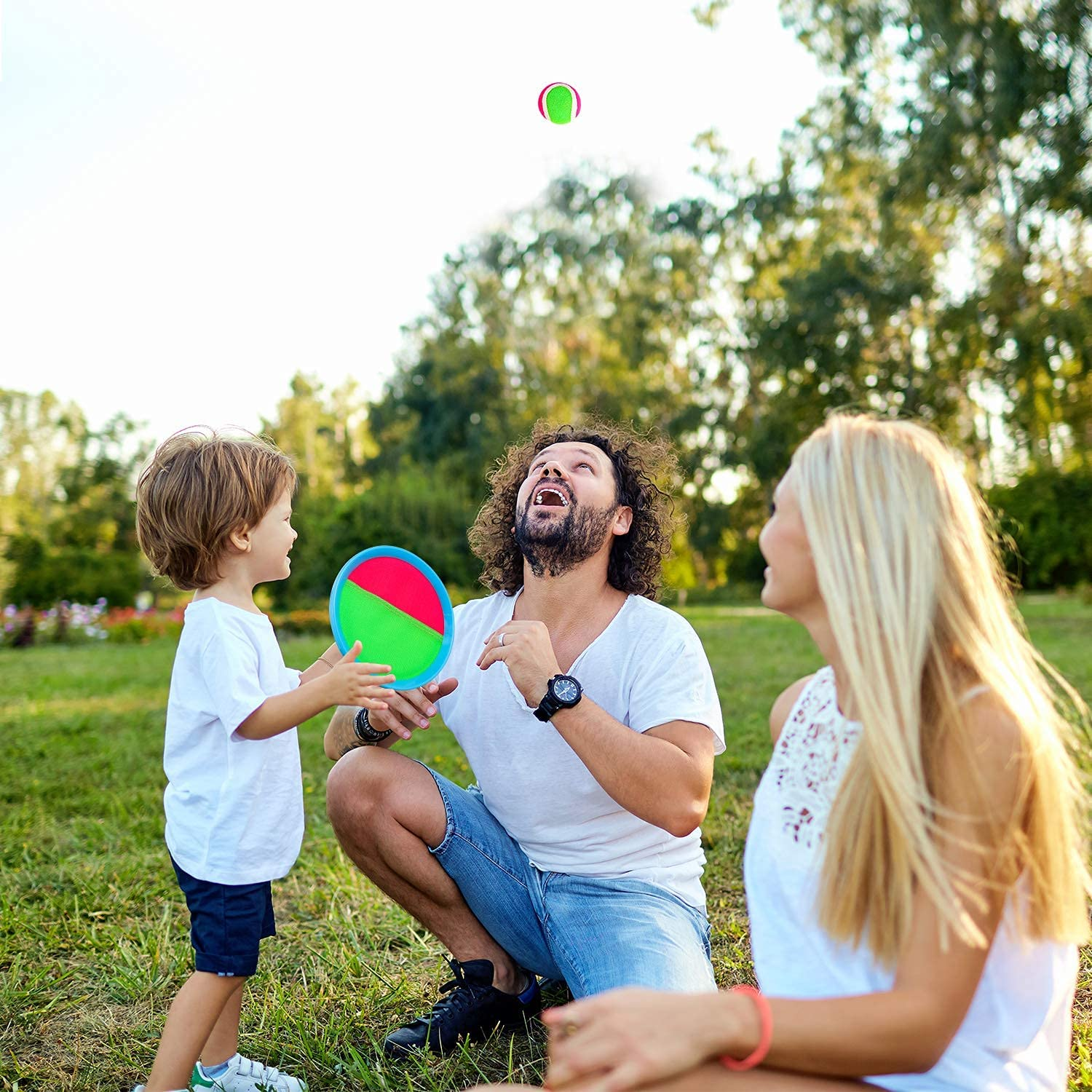MUYXGYFE Kids Toys Toss and Catch Game Set Outdoor Toys for Kids Yard Beach Camping Toys Yard Games Suitable 3-10 Years 2 Paddles 2 Balls image number 4