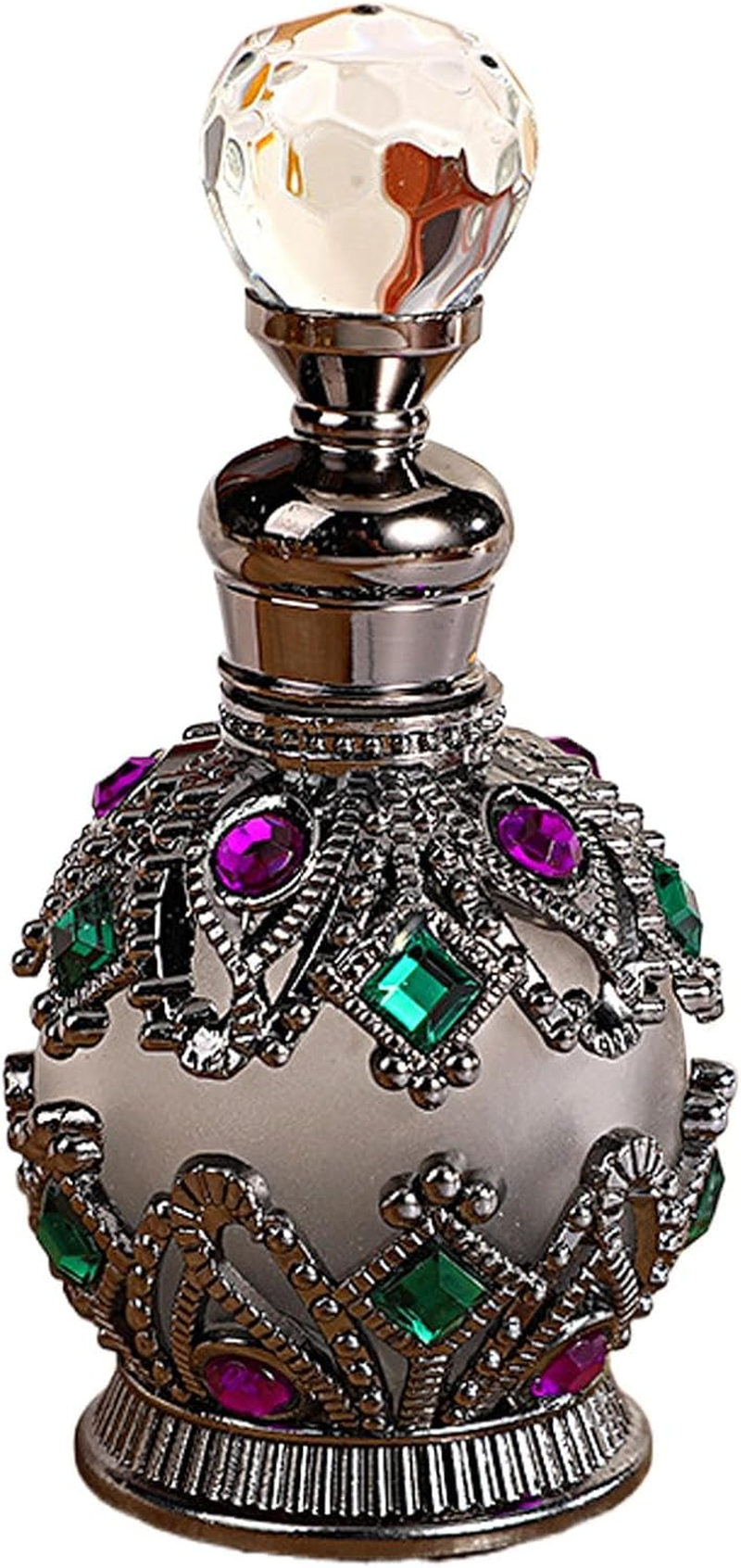 Qkbuza Refillable Bottle Empty Bottles Jewelry Inlaid Portable Cosmetic Fine Mist Bottle Atomizing Bottles Luxury Decorative Storage Container for Women