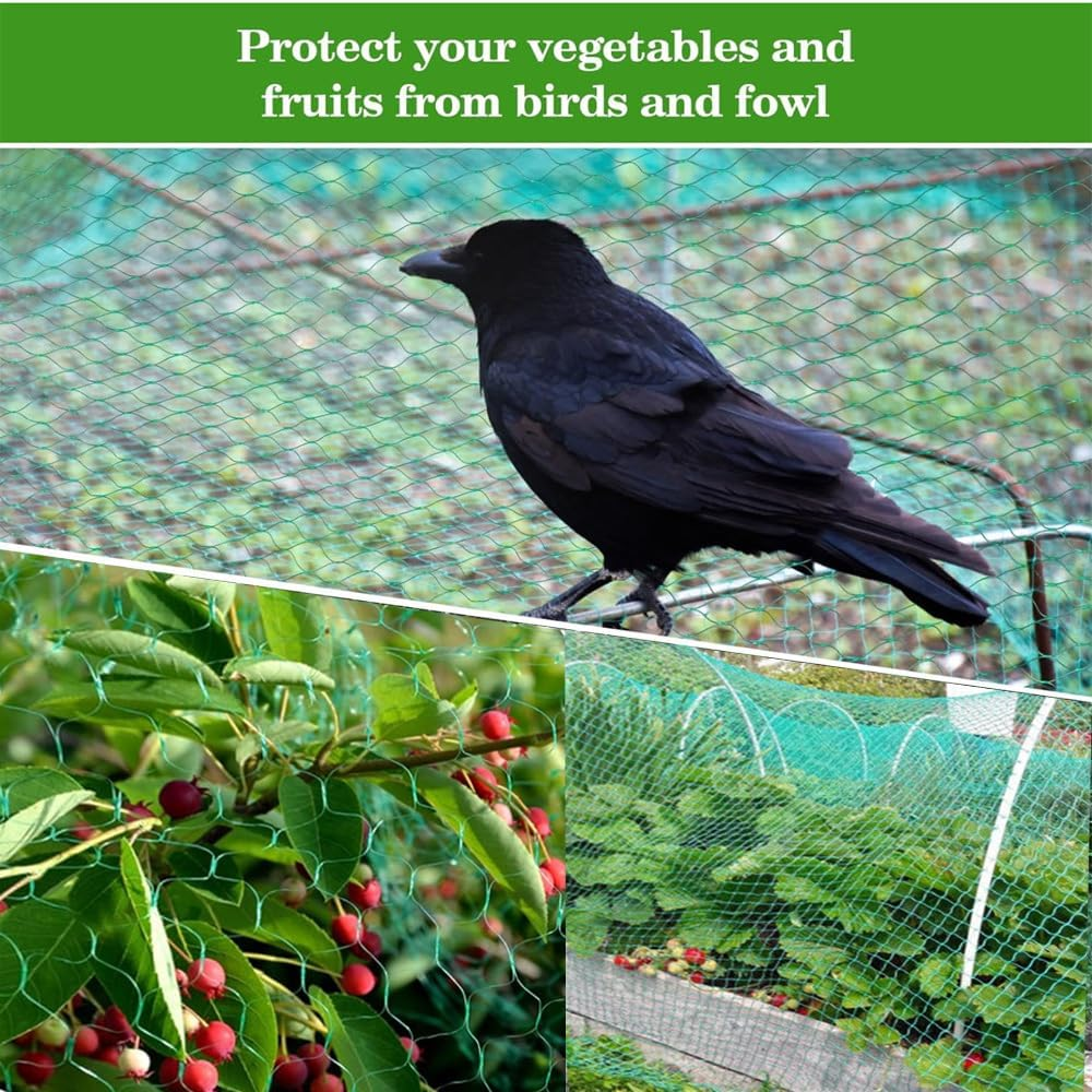 Durable 4M X 10M anti Bird Protection Net, Reusable Corrosion Resistance Garden Protective Fencing Mesh to Protect Seedlings, Plants, Flowers, Fruit Trees, Vegetables from Rodents, Birds, Deer
