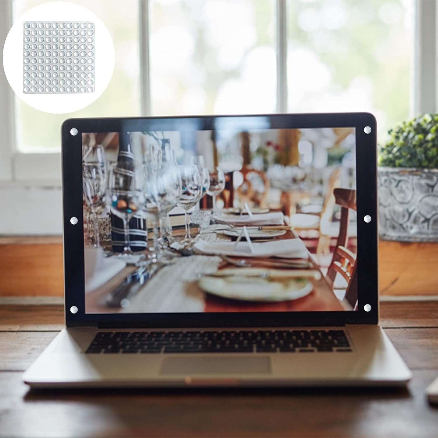 Silicone Door Bumpers,6X2Mm Mini Buffer Furniture Pads,Rubber Feet Bumper Pads,Clear Adhesive Door Bumpers Protector Furniture Door Drawers for Furniture Glass Tables Crafts Wall Protectors (100Pcs) image number 4