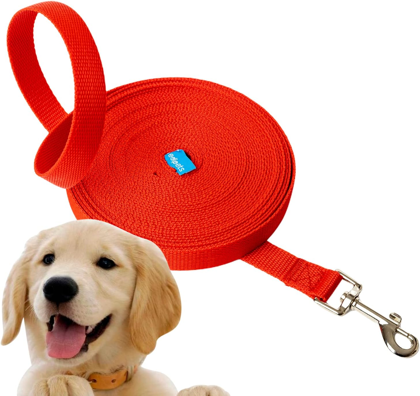 Edipets, Recall Lead for Dogs, 1.5 M / 3 M / 5 M / 10 M / 15 M, Waterproof Training Lead for Large to Small Dogs, Robust Dog Lead (3 Metres, Red)