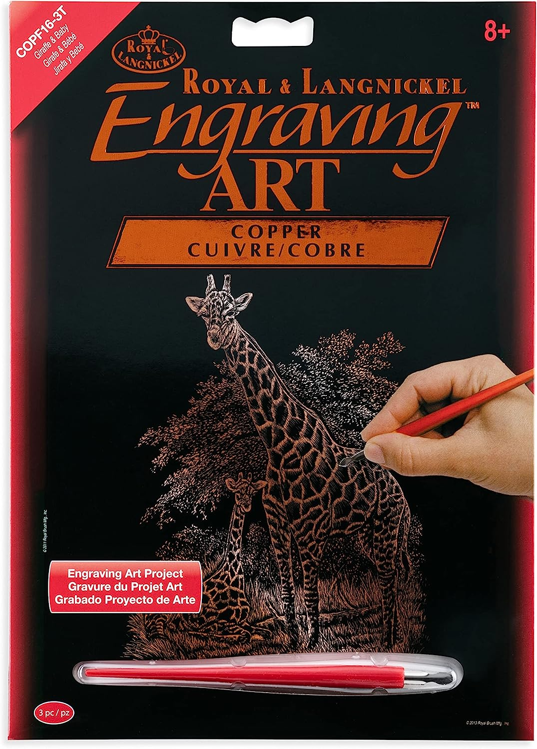 Royal & Langnickel Royal and Langnickel Copper Engraving Art, Kitten and Puppy image number 2