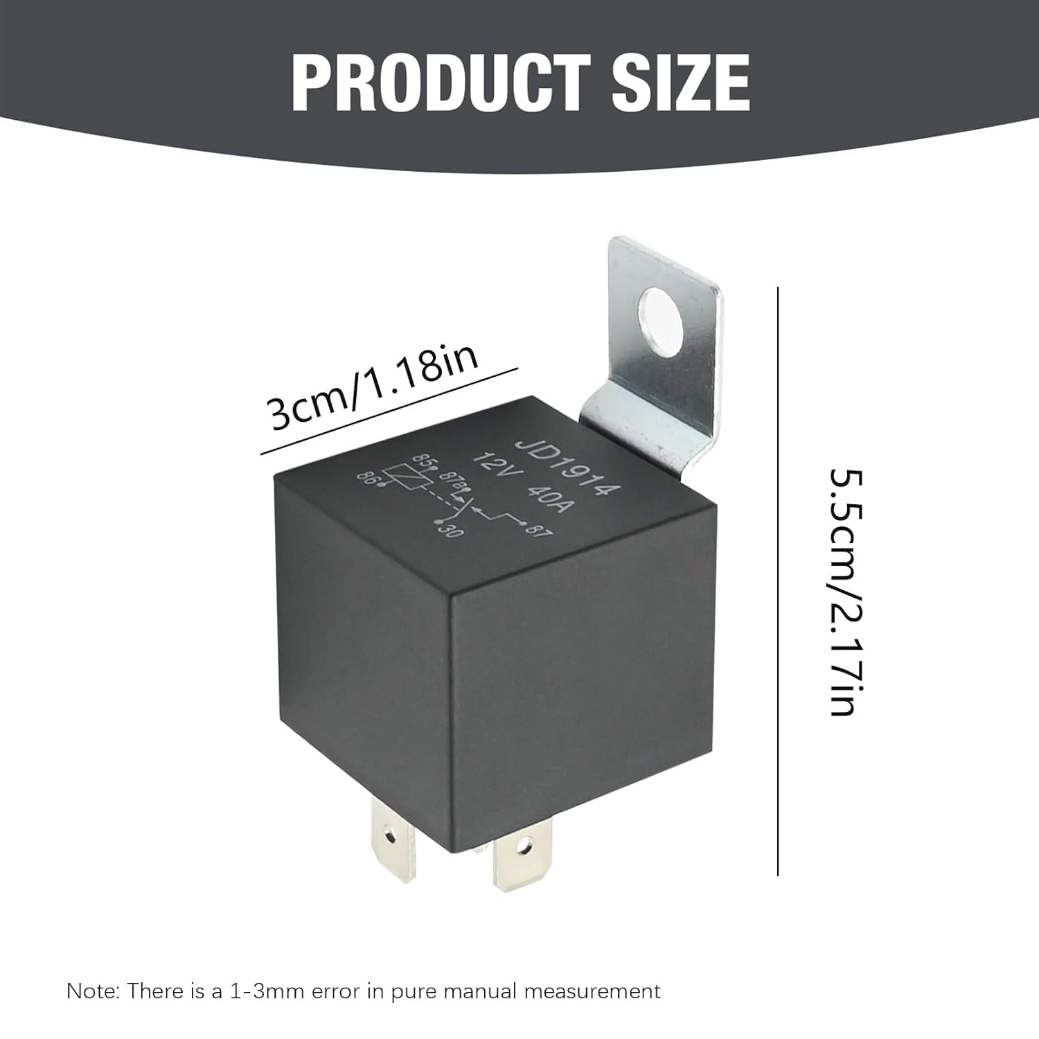 10 Pcs 12V 40APM JD1914 Relay, Heavy Duty Relay Socket Plug 5 Wire, 5 Pin Multi-Purpose Relay with Socket Holder for Truck Van Motorcycle Boat Automotive image number 6