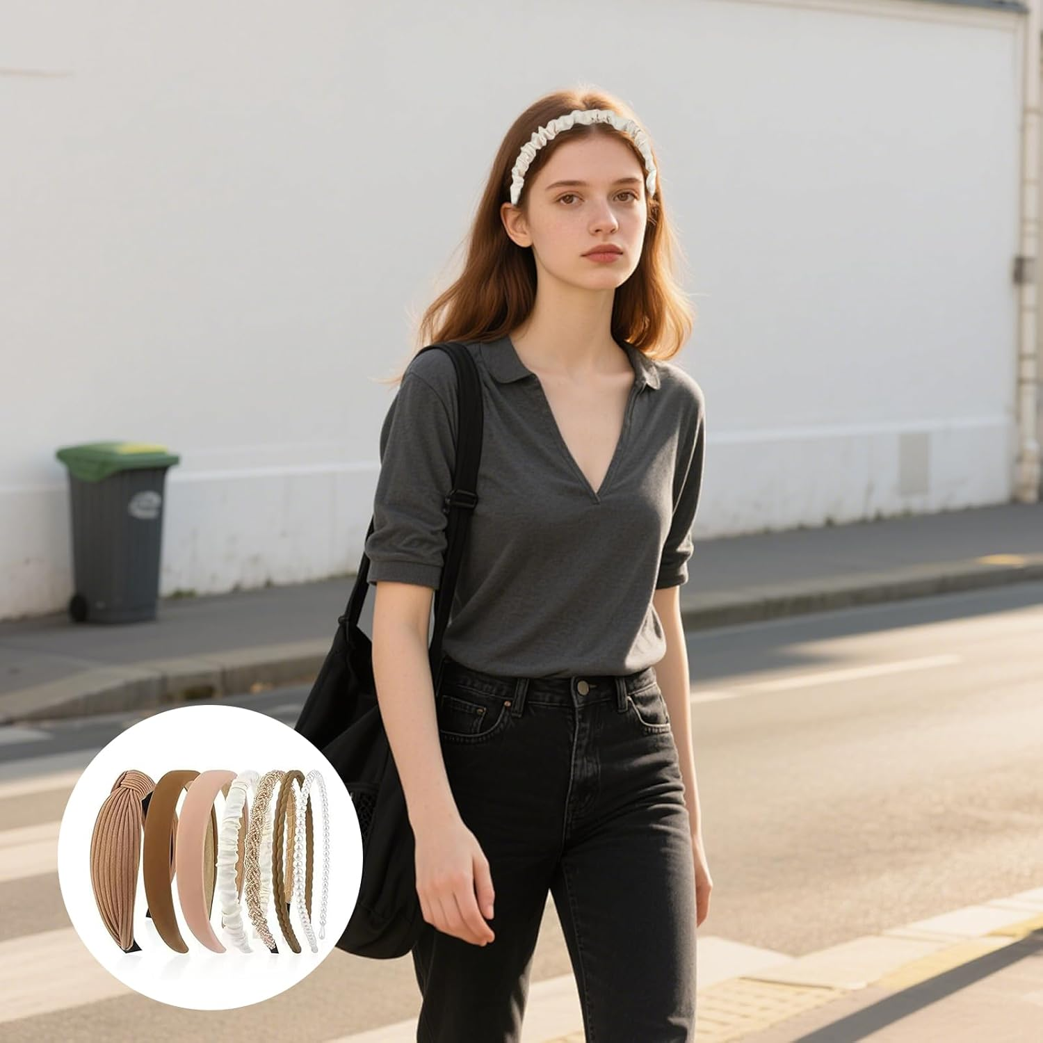 JYNVO Women'S Headband Set, Various Models, Elegant Headband, Hair Accessories for Girls and Women, Boho Wide Hair Bands, Non-Slip Headbands, Pack of 7 image number 4