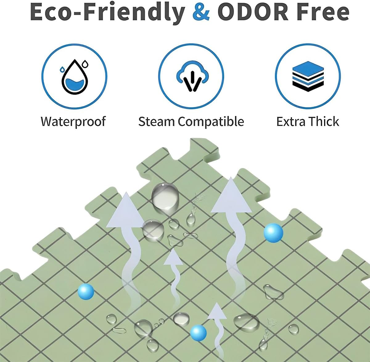 4PCS Blocking Mats for Knitting & Crochet Projects, 0.75In Extra Thick Foam Crochet Blocking Board with 100 T-Pins, Grid Blocking Board, Reusable Foam Crochet Accessories for Knitting Lover image number 3