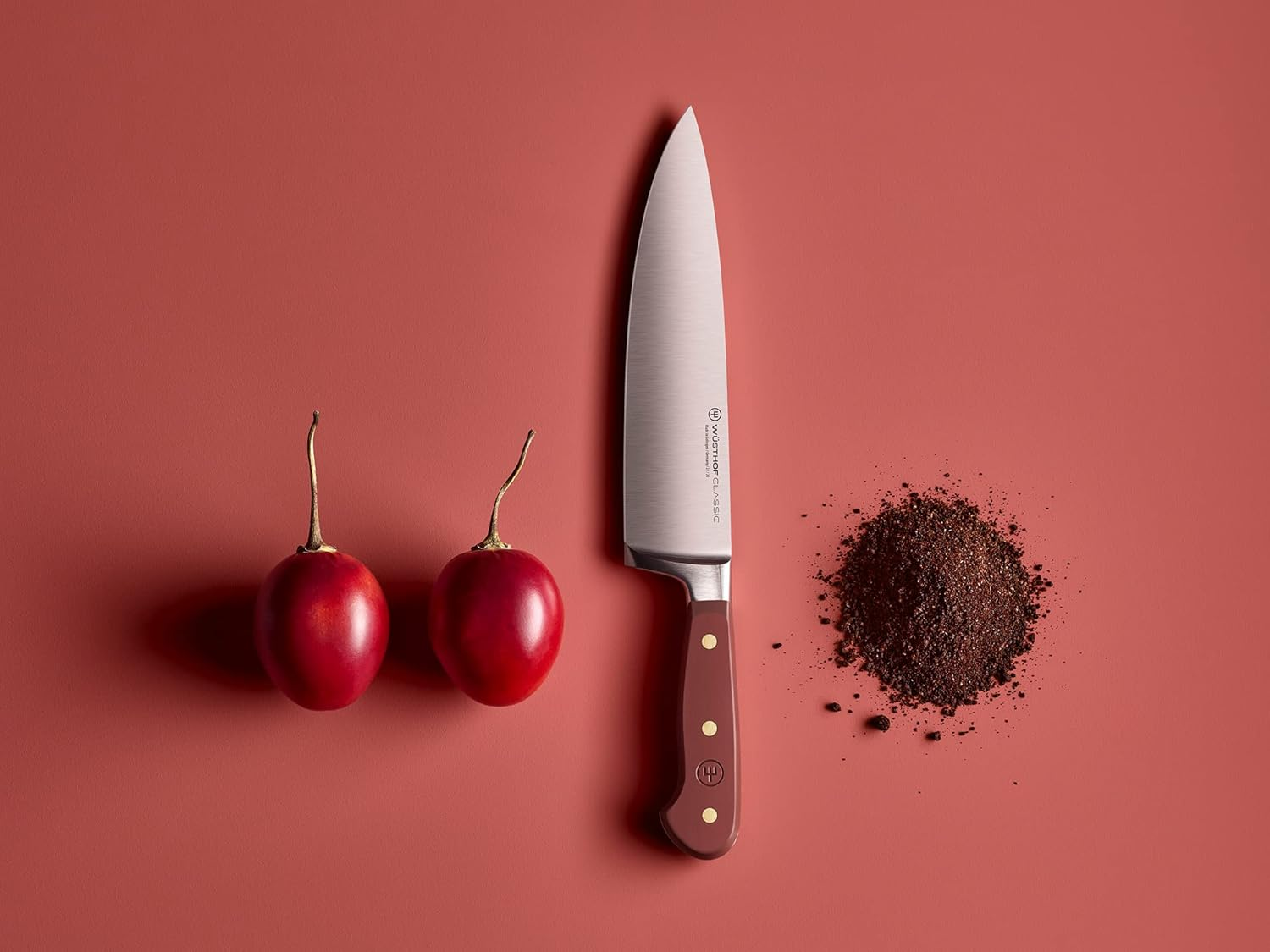 W&uuml;sthof Classic Colour Tasty Sumac Chef&rsquo;S Knife 20 Cm &ndash; Precision-Forged German Steel Kitchen Knife, Full Tang with Triple-Riveted Handle, Razor-Sharp Petec Edge, Stylish Design for Everyday Cooking image number 6