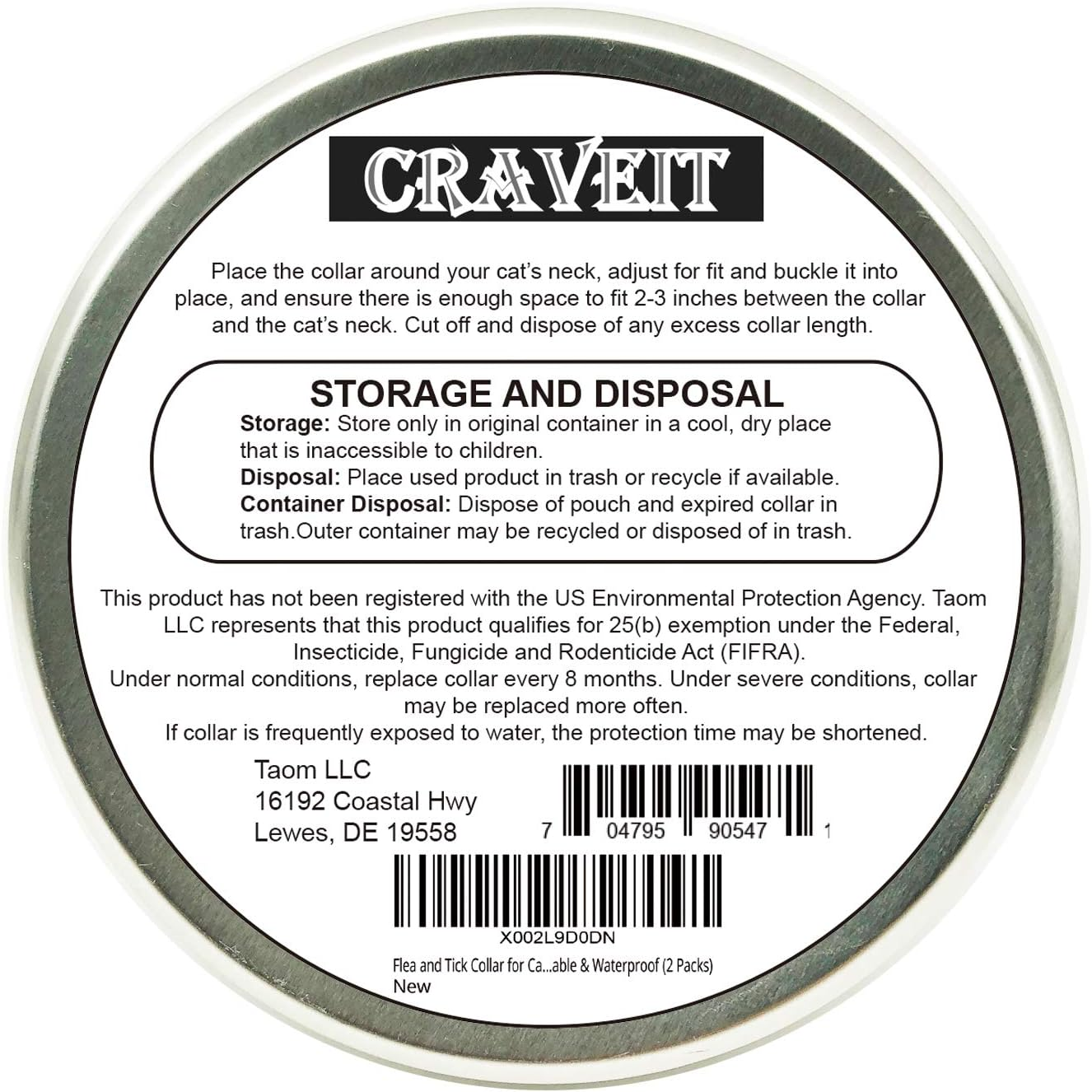 Flea and Tick Collar for Cat, Repels Fleas & Ticks, Natural Essential Oils, Allergy Prevention, 8 Months Protection, Adjustable & Waterproof (2 Packs) image number 2