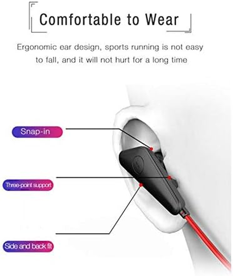 Headphones Neckband Earphones with HD Mic 68Hrs Black image number 1