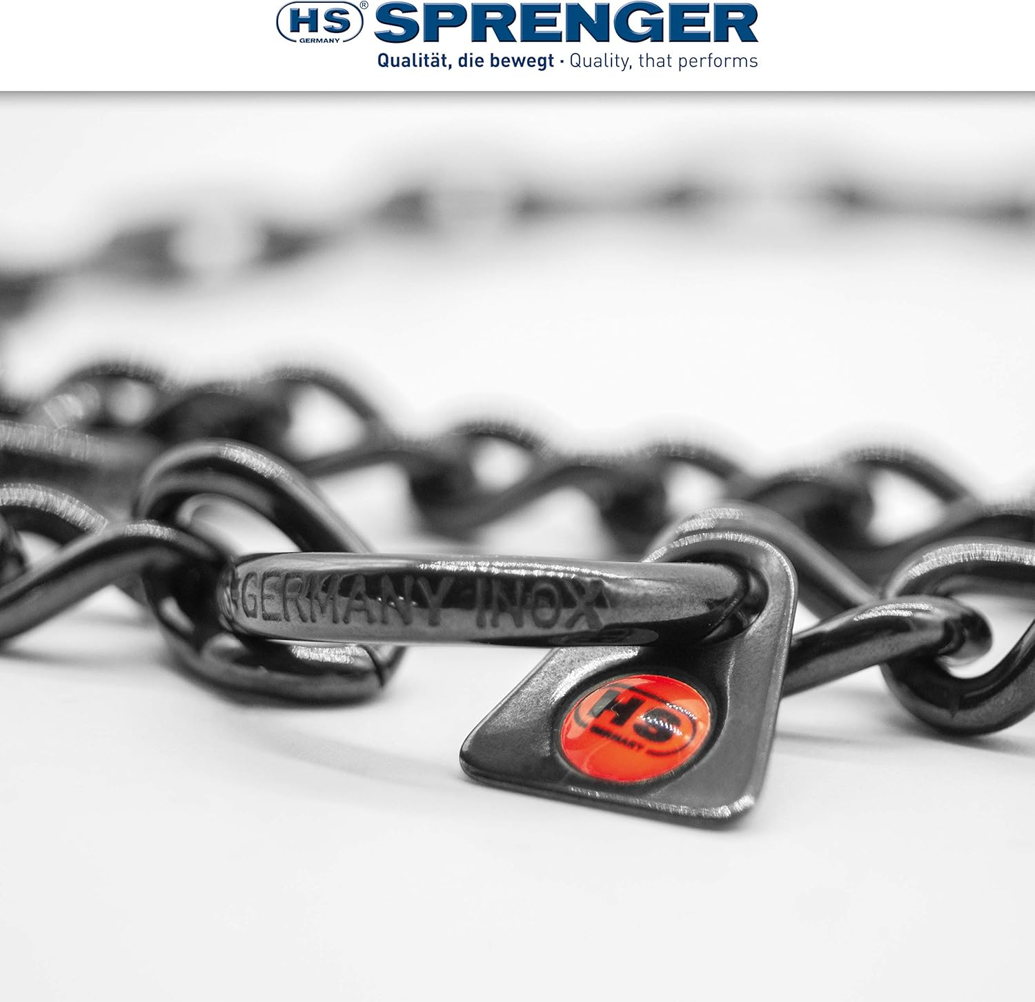 Herm Sprenger &ndash; Black Stainless Steel Fur Saver Dog Collar &ndash; Medium Link &ndash; Professional Training Collar &ndash; Assembly Chain &ndash; Correction Slip Chain &ndash; Made in Germany (22 Inches (55 Cm)) image number 5