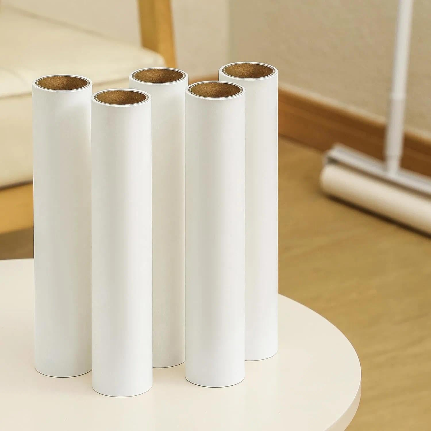 Lint Roller Refill &ndash; 5-Pack, 9.45-Inch Rolls, 1.5-Inch inside Diameter, 300 Sheets, Ideal for Pet Hair Removal, Lint, Dust, and Debris.Ruibex image number 4