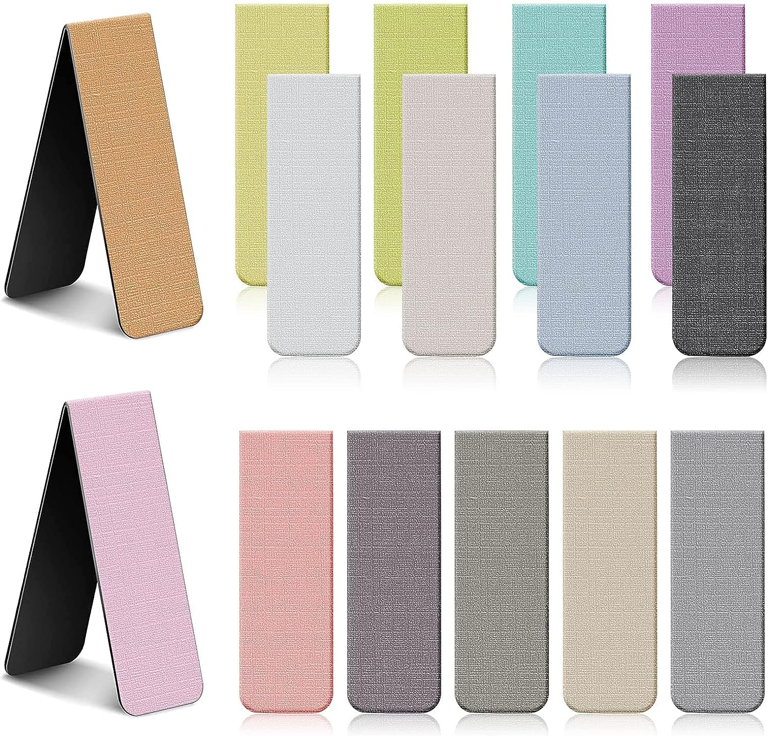 Magnet Page Markers, 15Pcs Morandi Color Assorted Magnetic Bookmarks, Magnetic Page Clip for Teachers, Students, Book Lovers, Office, Book Club, Library image number 3