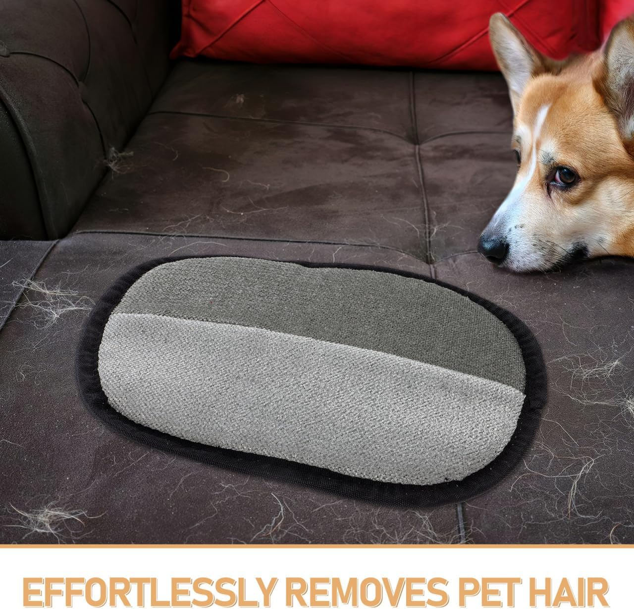 Alipis Pet Hair Removal Gloves for Cats Dogs Large Fit Dual-Sided Bristle Mitts for Easy Cleaning image number 5