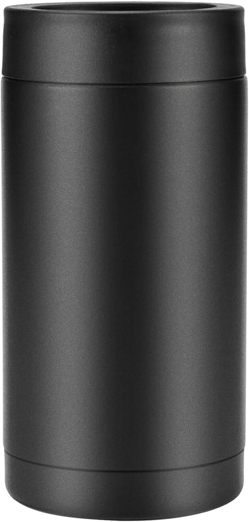 Beer Can Cooler, 16Oz Stainless Steel Double Wall Insulated Can Cooler, Beer Bottle Holder, Bottle or Tumbler for Slim Beer & Hard Seltzer Cans, Gifts for Beer Lovers (Black) image number 3
