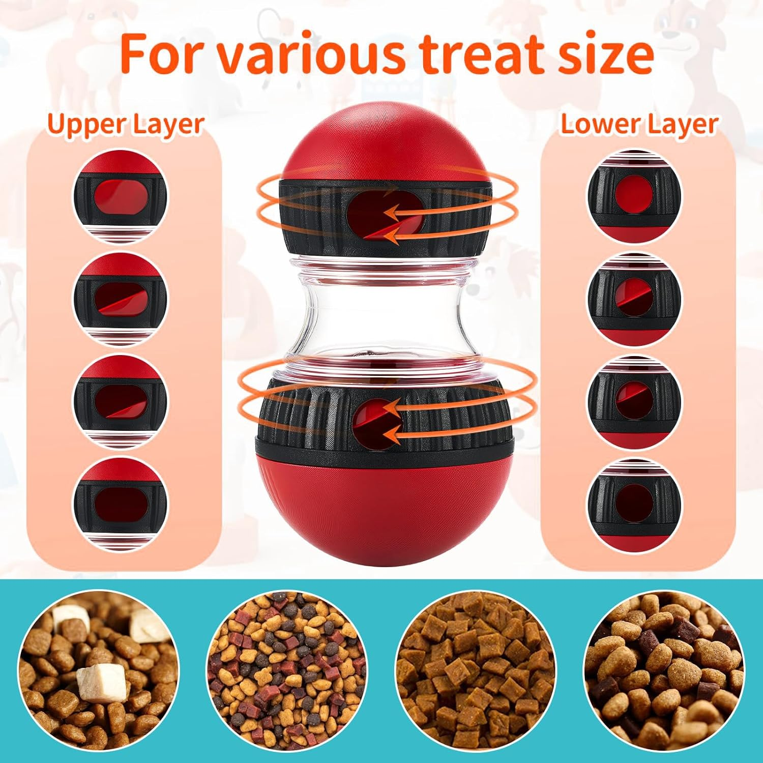 Velmoriah 2-Pack Dog Puzzle Toys, 2025 Upgraded Interactive Treat Dispensing Dog Toys Slow Feeder Pet Toys for Boredom, Mental Stimulation, Enrichment and Training, Fit for All Breeds image number 1