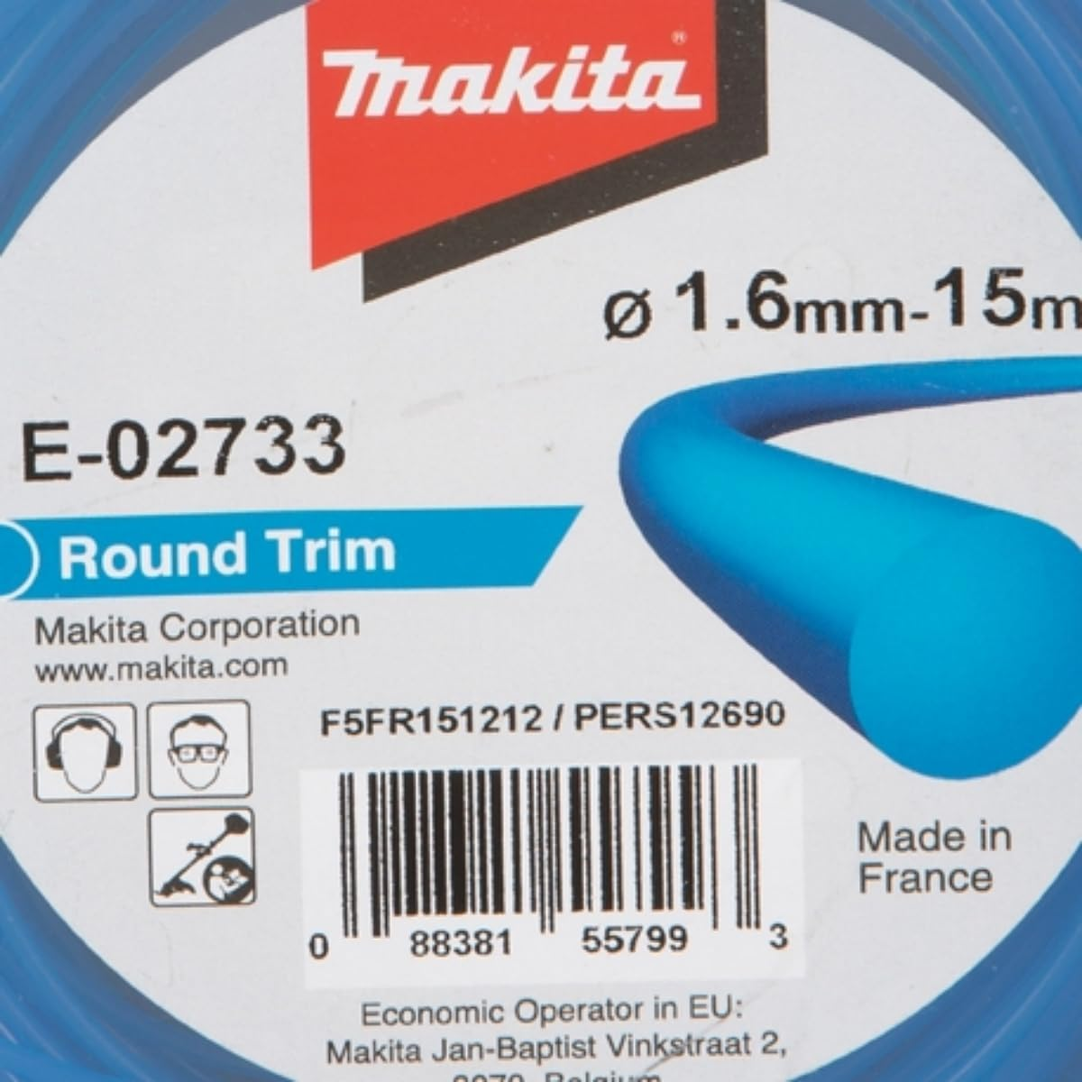 Makita round Trim Line, Blue, 1.6 Mm X 15 M image number 2