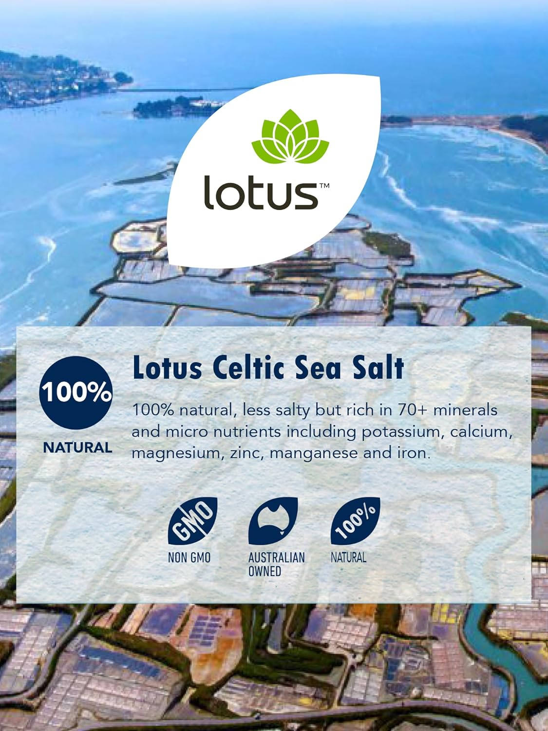 Lotus Celtic Fine Sea Salt, 500 G image number 3