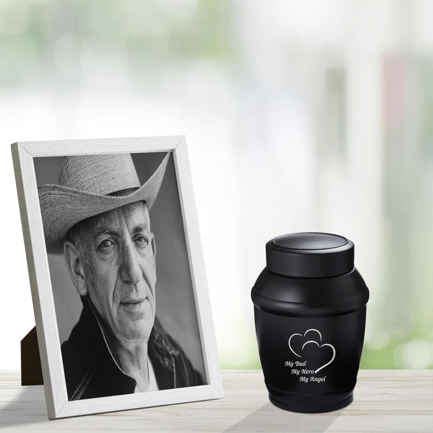 LINES ARTE 5.7" Urns for Human Ashes Adult Male Dad,Medium Cremation Urn Human Ashes,Cremation Urns for Human Ashes Adult Male