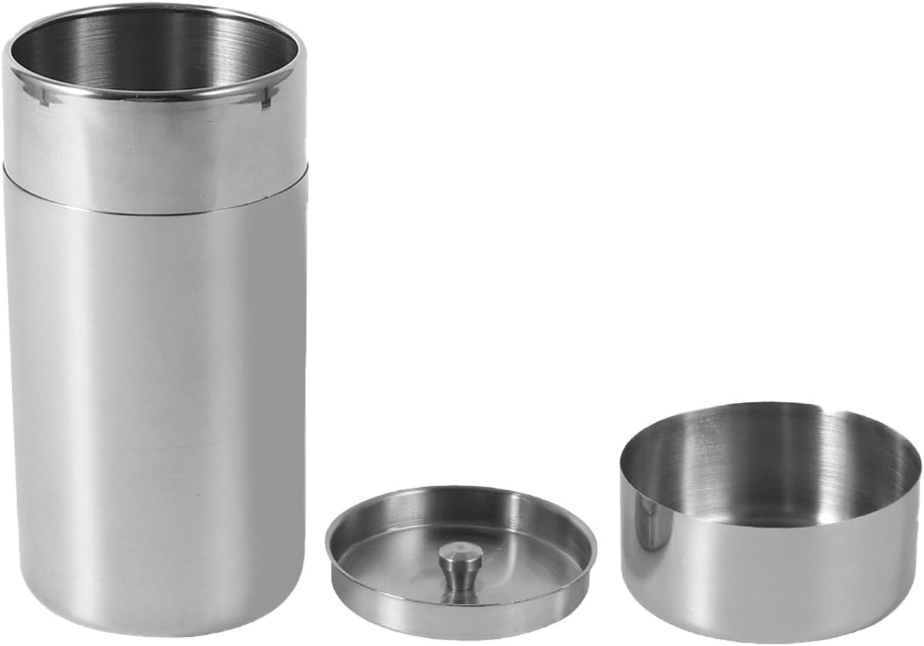 Airtight Tea Canister for Coffee and Tea Storage - Stainless Steel Tea Tins Canister Home Kitchen Canisters for Tea Coffee Sugar Storage (L) image number 2