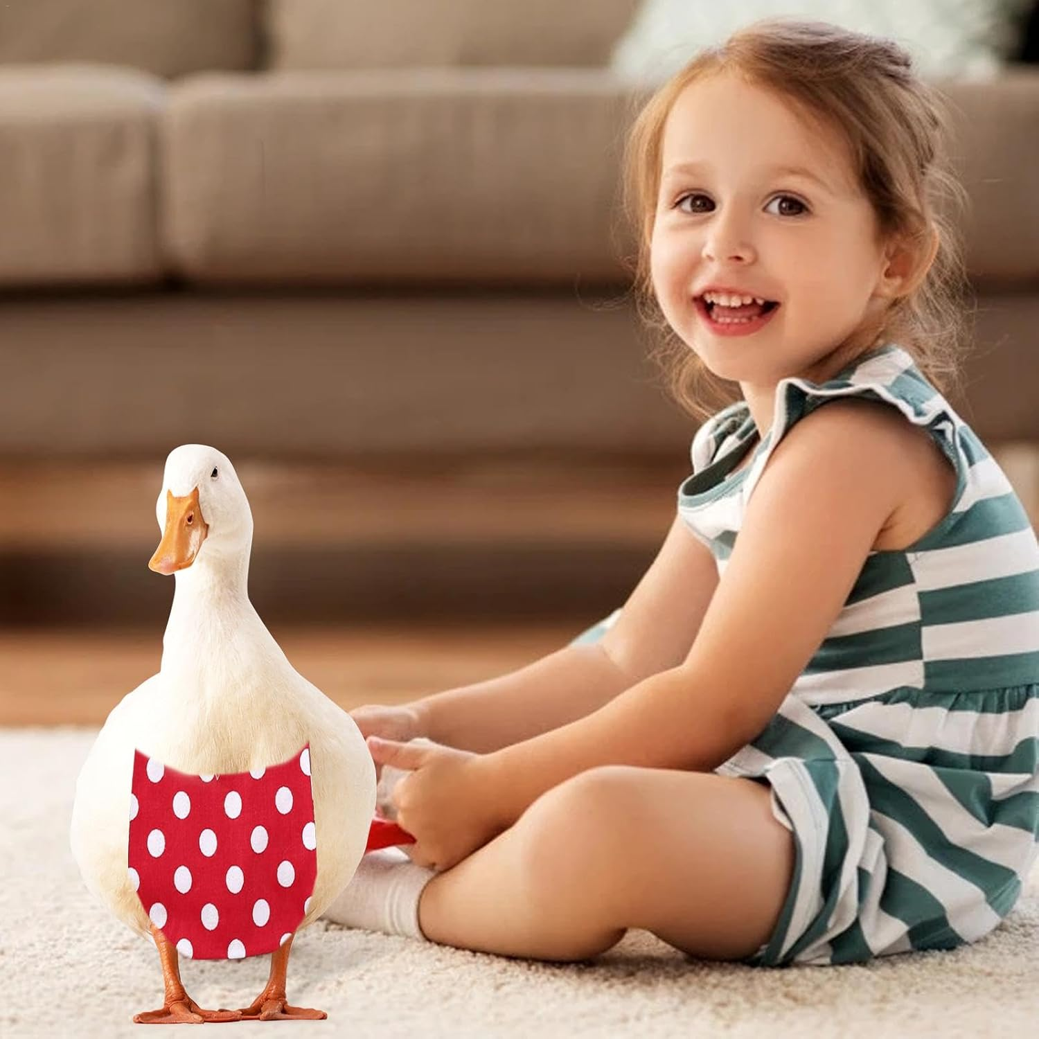 Chicken Diapers | Washable Chicken Diaper | Reusable Duck Diapers with Bow Ties, Washable Printed Fabric Pet Poultry Nappies Supplies image number 4