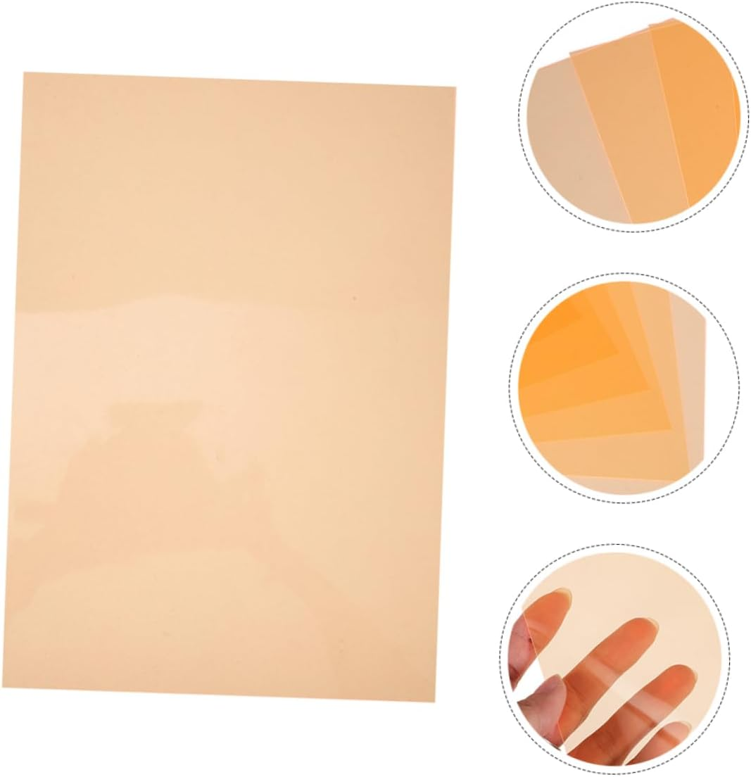 Jojofuny Colored PVC Film Light Filters 5 Sheets 11.7 X 8.3 Inch Transparent Light Correction Sheets for Photography Lighting and Stage Effects image number 5