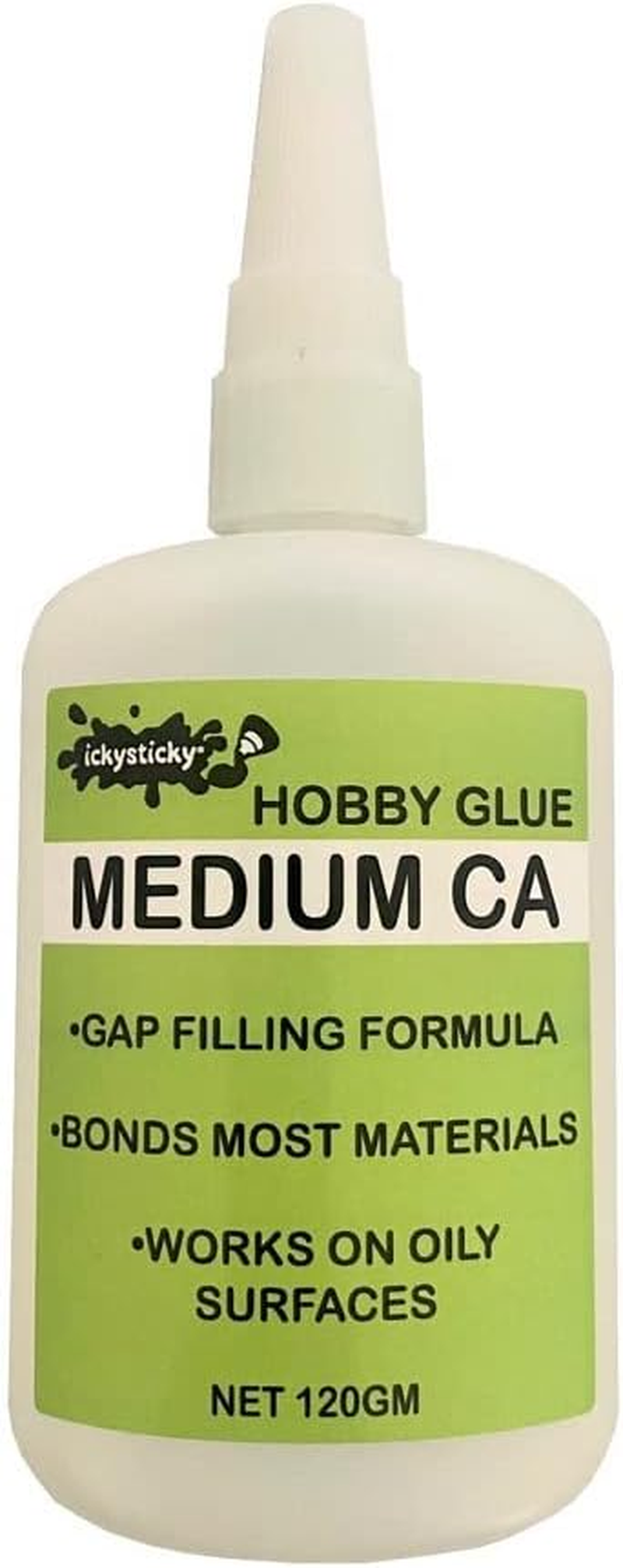 Ickysticky Medium CA Glue 120 G Premium Superglue Wood, Craft, Metal, Plastic, Model Kits, DIY, Home, Office