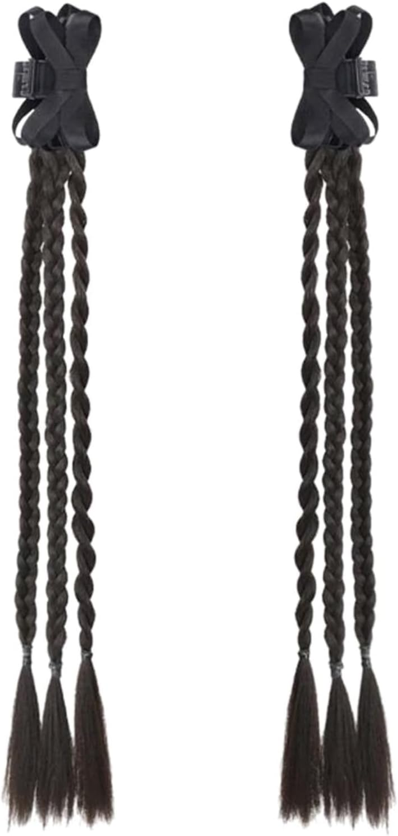 TPZORJX Pack of 2 Women'S Hair Bows - Boxer Braids, Bow Hair Clip, Hair Bow with Thin Bands for Women Girls Children image number 5