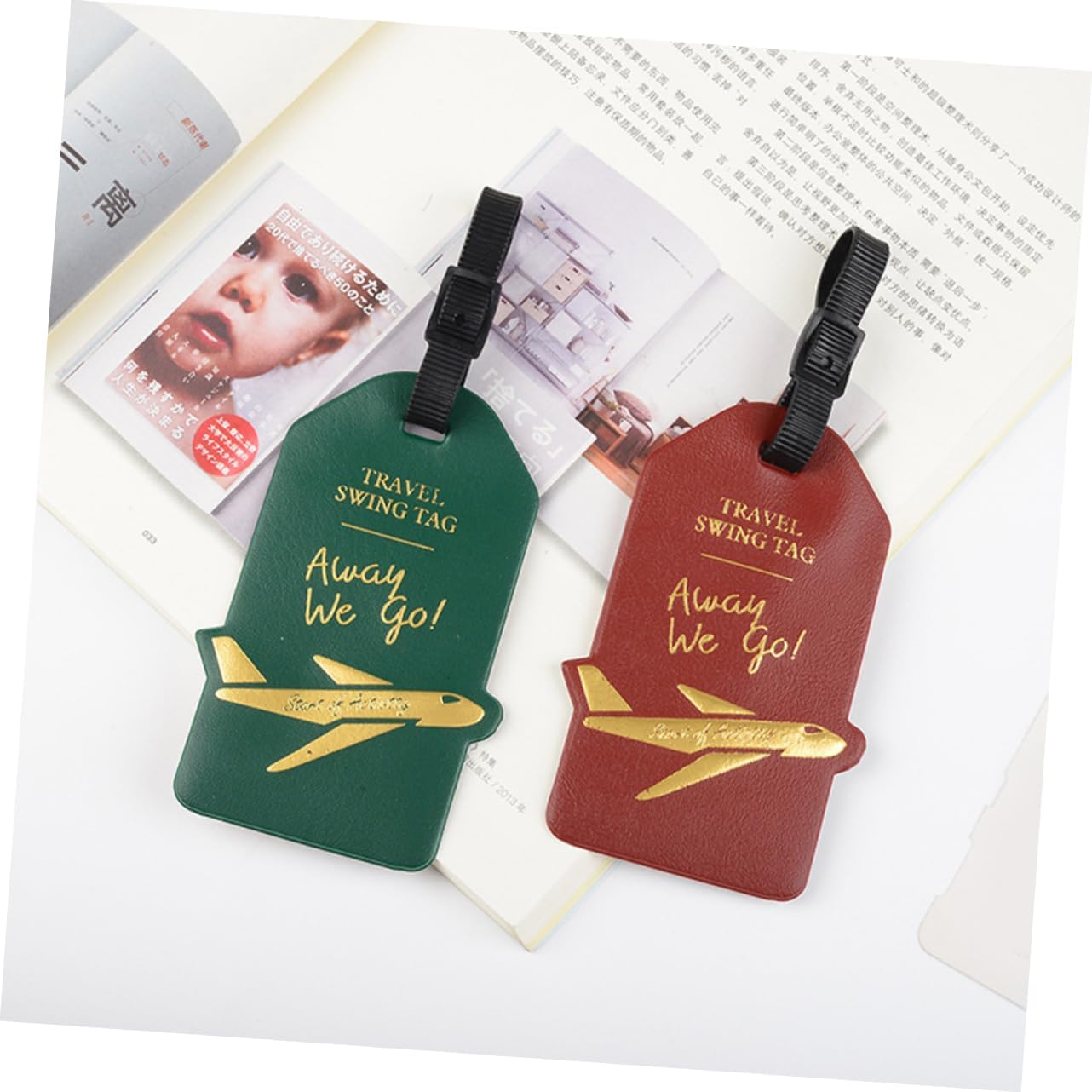 CHILDWEET Travel Suitcase Tag Luggage Id Labels Baggage Tag Straps Connector Random Color image number 3